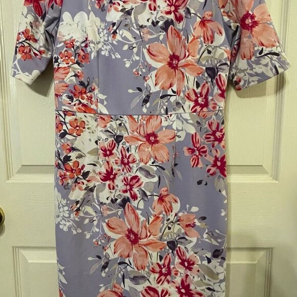 Chetta B Floral Dress in Lavender and Pink - Picture 2 of 7